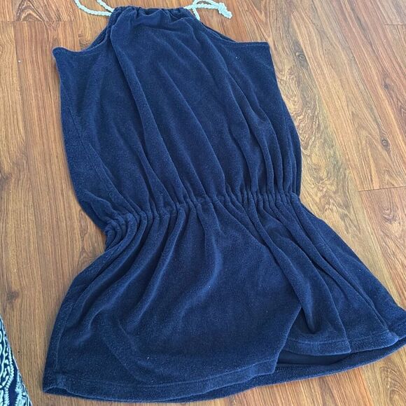 Polo Ralph Lauren nautical navy white Terry cloth knit swimwear cover-up top siz - Picture 4 of 4